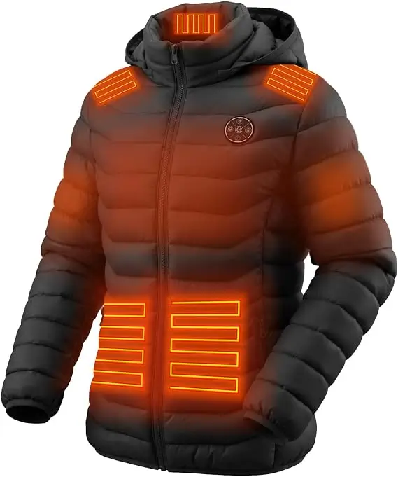 Women's Heated Jacket with Battery Pack, 15 Heating Zones