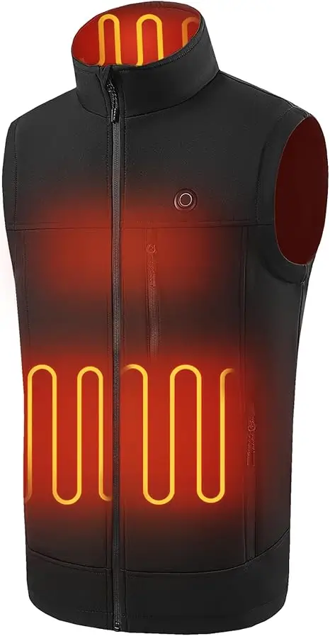 Heated Vest for Men,9 Heating Zones,Battery Pack Included
